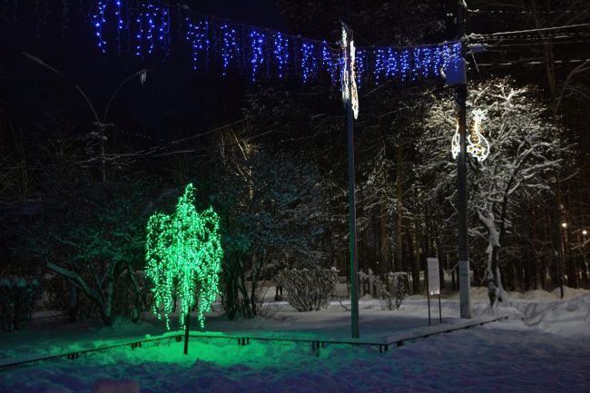 Новогодние украшения устанавливают в Ухте